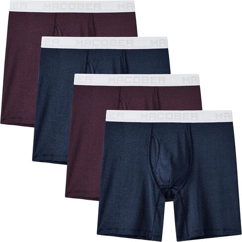 ZONBAILON Mens Underwear Stripe Moisture-Wicking Boxer Briefs in Kuwait