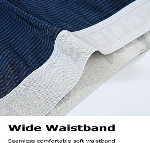 ZONBAILON Mens Underwear Stripe Moisture-Wicking Boxer Briefs in Kuwait