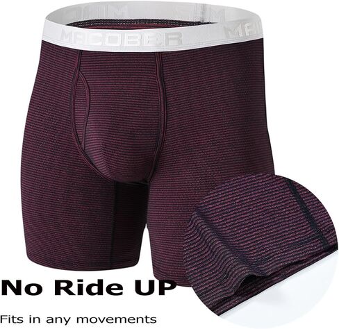 ZONBAILON Mens Underwear Stripe Moisture-Wicking Boxer Briefs in Kuwait