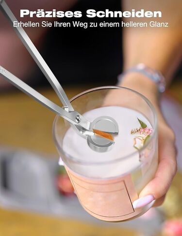 مجموعة إكسسوارات الشموع 5 في 1 من RONXS، قطاعة تشذيب فتيل الشموع، ولاعة كهربائية للشموع، طفاية شموع، غطاس فتيل، لوحة صينية تخزين لمحبي الشموع، هدية لها (أسود) in Kuwait