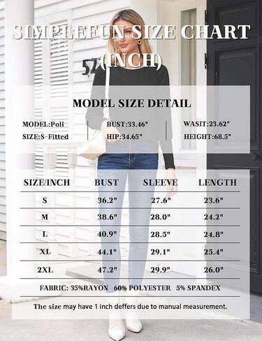 SimpleFun Womens Pleated Long Sleeve T Shirts Crew Neck Fall Tunic Tops Loose Fit Casual Basic Tees in Saudi Arabia
