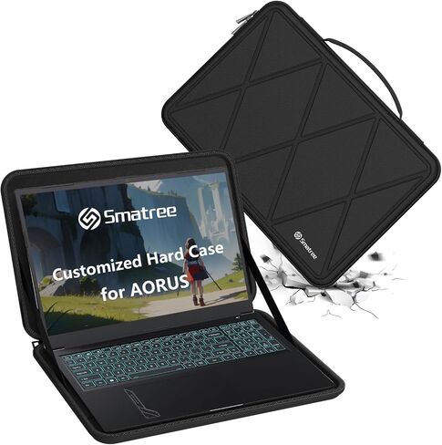 حافظة حماية Smatree صلبة EVA متوافقة مع أجهزة الكمبيوتر المحمول GIGABYTE AORUS 15 9KF مقاس 15.6 بوصة، وأجهزة الكمبيوتر المحمول AORUS 15 9MF مقاس 15.6 بوصة، وأجهزة الكمبيوتر المحمول AORUS 15 9SF مقاس 15.6 بوصة رفيعة ومضادة للصدمات (X8306) in Kuwait