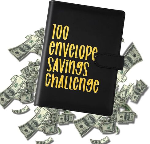 Money Saving Binder,Money Saving Planner,100 Envelope Savings Challenge,Easy and Funny Way to Save $5,050,Saving Budget Binder with Cash Envelopes(Pink) in Saudi Arabia