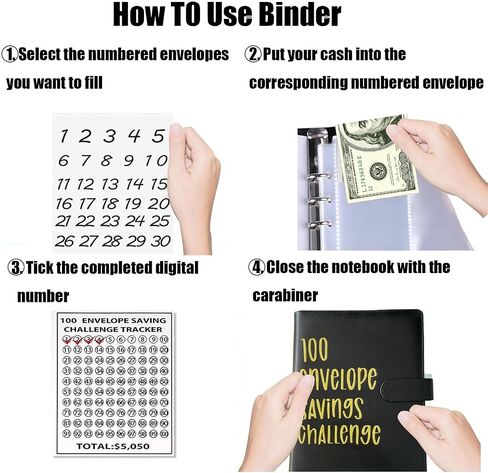 Money Saving Binder,Money Saving Planner,100 Envelope Savings Challenge,Easy and Funny Way to Save $5,050,Saving Budget Binder with Cash Envelopes(Pink) in Saudi Arabia