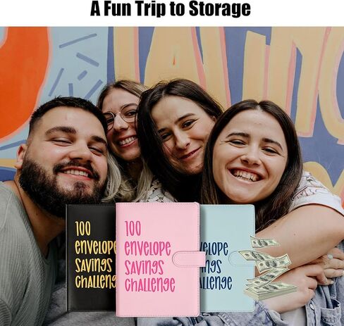 Money Saving Binder,Money Saving Planner,100 Envelope Savings Challenge,Easy and Funny Way to Save $5,050,Saving Budget Binder with Cash Envelopes(Pink) in Saudi Arabia