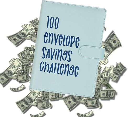 Money Saving Binder,Money Saving Planner,100 Envelope Savings Challenge,Easy and Funny Way to Save $5,050,Saving Budget Binder with Cash Envelopes(Pink) in Saudi Arabia