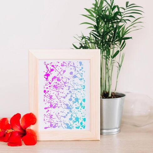 8 Pcs Stencils for Crafts, Reusable Art Stencils Mixed Media Layering Templates Background Stencils Leopard Brick Dot Layering Stencils for DIY Scrapbook Painting on Wood Crafts Furniture Paper in Saudi Arabia