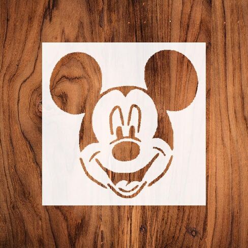 M Mouse Stencil 5.5x5.5 Inch Custom Cut - Ideal for Arts, Crafts, Scrapbooking, Painting, Wall Art, Reusable Stencil STENCILAIR in Saudi Arabia