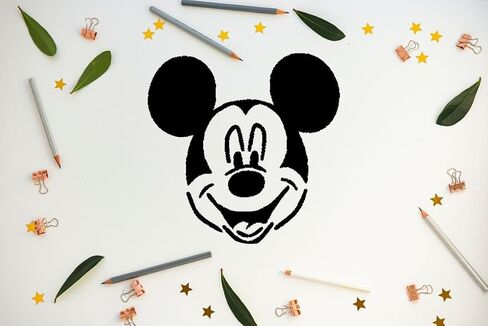 M Mouse Stencil 5.5x5.5 Inch Custom Cut - Ideal for Arts, Crafts, Scrapbooking, Painting, Wall Art, Reusable Stencil STENCILAIR in Saudi Arabia