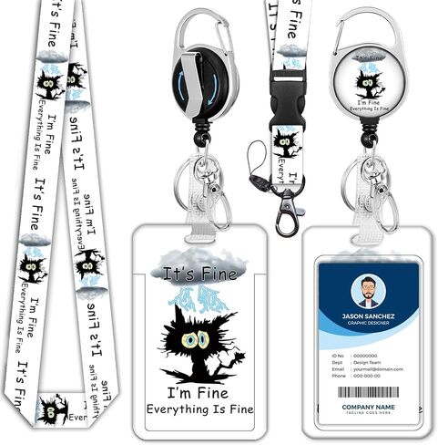 Inspirational Quote Lanyards for Id Badges,Cute Badge Reel Retractable and Detachable Name Tag Clip,Breakaway Lanyards for Id Badges,Teacher Nurse Student Women Men Office Christmas Gifts in Saudi Arabia