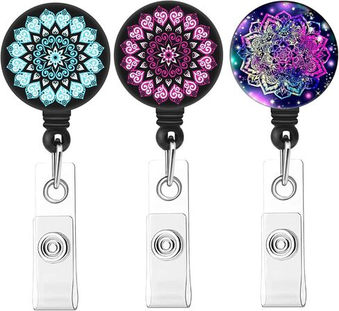 Badge Reel Cute Retractable Badge Holder with Alligator Clip, Nurse Name Decorative Badge Clip on ID Card Holders (Tree of Life) in Saudi Arabia