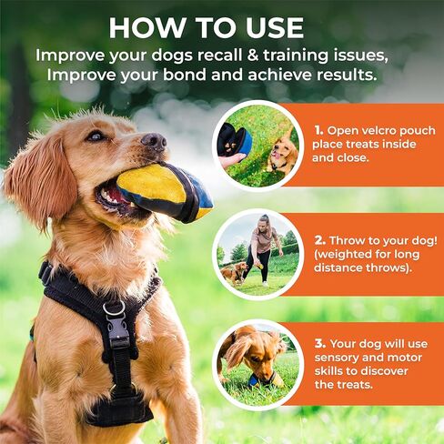 Tug-E-Nuff البطلينوس | لعبة موزع مكافآت الكلاب المدمجة مع آلية فتح ذكية | مثالية لتدريب الكلاب التفاعلي | مناسب للجيب وحجم 4.5 بوصة in Kuwait