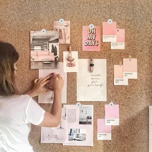 100Pcs Clear Push Pins - Suitable for Cork Board, Wall, Flat Board -Push-Tacks in Clear Box,Cute and Thumbtack-Home Office Craft Project Heavy Plastic Head Steel Pin in Kuwait