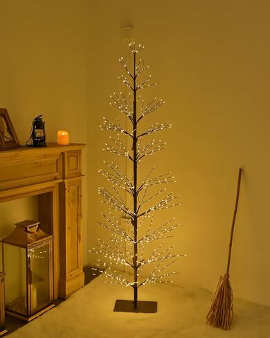 Snokip LED Warm Tree 6FT/736LED Warm White Fairy Lights, Lighted Trees for Indoor Outdoor Home Thanksgiving Christmas Holiday Decoration in Saudi Arabia