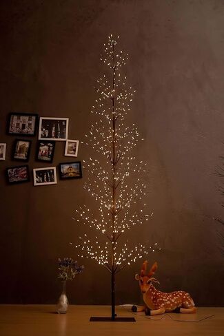 Snokip LED Warm Tree 6FT/736LED Warm White Fairy Lights, Lighted Trees for Indoor Outdoor Home Thanksgiving Christmas Holiday Decoration in Saudi Arabia