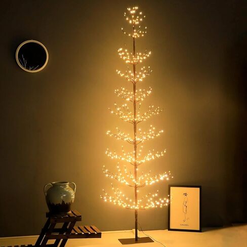 Snokip LED Warm Tree 6FT/736LED Warm White Fairy Lights, Lighted Trees for Indoor Outdoor Home Thanksgiving Christmas Holiday Decoration in Saudi Arabia
