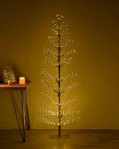 Snokip LED Warm Tree 6FT/736LED Warm White Fairy Lights, Lighted Trees for Indoor Outdoor Home Thanksgiving Christmas Holiday Decoration in Saudi Arabia