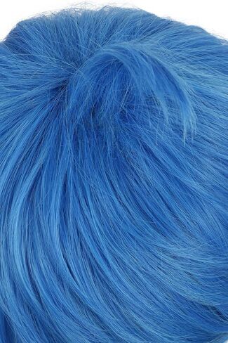 yuehong Short Blue Bangs Wig Girls Anime Wig Halloween Cosplay Costume Wig Heat Resistant Wig for Women(Adult) in Saudi Arabia