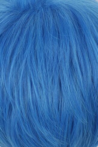 yuehong Short Blue Bangs Wig Girls Anime Wig Halloween Cosplay Costume Wig Heat Resistant Wig for Women(Adult) in Saudi Arabia