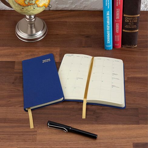 2025 Textured Cover Weekly Monthly Pocket Planner/Pocket Calendar, 4"x7": 14 Months (November 2024 - December 2025) / 2025 Calendar / 2025 Weekly Calendar/Weekly Planner Organizer (Blue) in Saudi Arabia