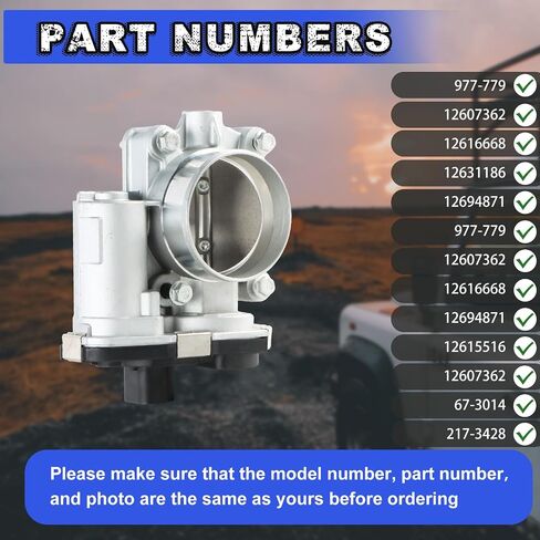 Throttle Body Assembly for 2010-2011 Equinox 2.4L Replaces 12607362 977-779 12616668 12631186 12694871 12615516 12607362 67-3014 217-3428 in Saudi Arabia
