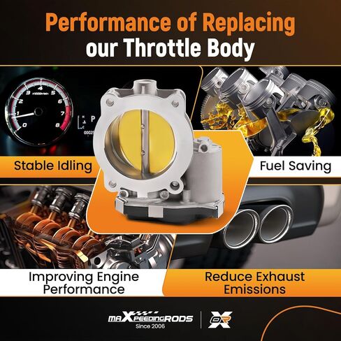 جسم الخانق الإلكتروني maxpeedingrods 12632172 لسيارة Buick Enclave LaCrosse، Chevy Camaro Equinox Caprice Impala Traverse، Cadillac ATS CT6 CTS SRX XT5 XTS، GMC Acadia Canyon Terrain، S20219 in Kuwait