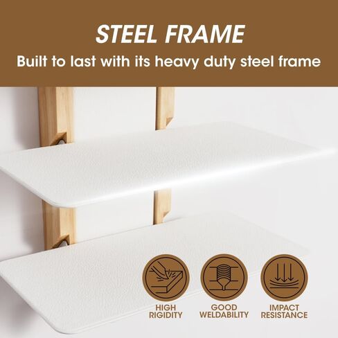 J JACKCUBE DESIGN منظم تخزين النظارات الشمسية مثبت على الحائط 6 نظارات عرض حامل رف رف، رف تعليق النظارات مع خطافات معدنية (أبيض)- MK1030B in Kuwait