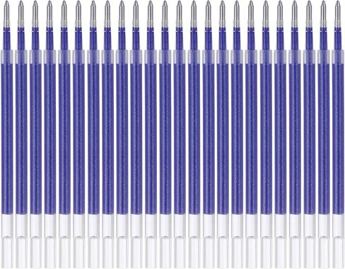PATIKIL Gel Pen Refills, 24 Pcs 0.8mm Medium Point Glitter Coloring Gel Ink Pen Replace Refills for Retractable Click Pens Writing Drawing Doodling Office Study Classroom Supplies, Blue in Saudi Arabia