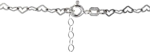 Hoops & Loops 925 Sterling Silver Open Heart Link Chain Anklet Bracelet for Women Teen Girls, Silver, Yellow & Rose Gold in Saudi Arabia