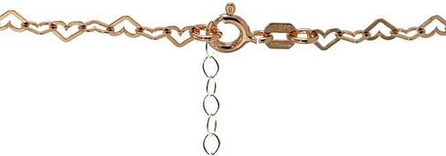 Hoops & Loops 925 Sterling Silver Open Heart Link Chain Anklet Bracelet for Women Teen Girls, Silver, Yellow & Rose Gold in Saudi Arabia