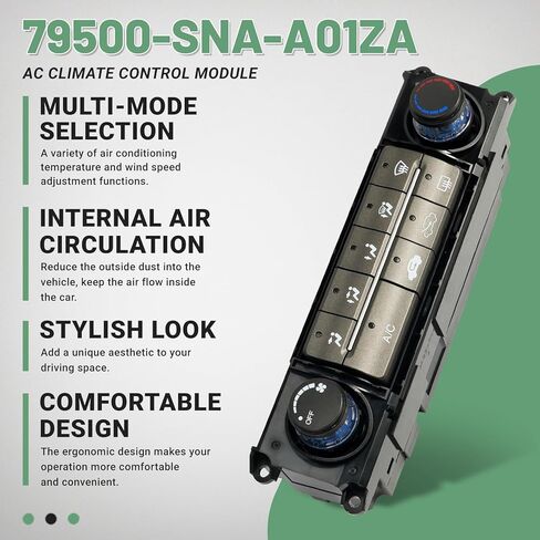التحكم في المناخ لسخان التيار المتردد، لوحة تحكم HVAC متوافقة مع Honda 8th Civic 2006-2011#Replace 79500-SNA-A01ZA لوحة وحدة التحكم في السخان للتحكم في درجة الحرارة in Kuwait