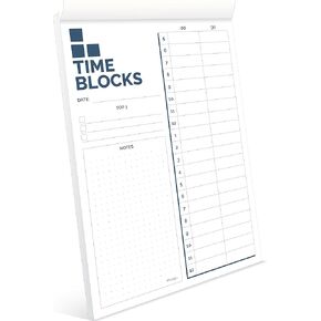 Time Blocking Planner 10"x7", Daily Time Box Planner, Time Management Planner, Undated Daily Schedule Planner, Daily Planner Notepad, Hourly Planner For Office Productivity, To Do List Notepad,