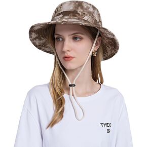 Women Sun Hat Tie Dye Big Girls UV Protection Wide Brim Summer Bucket Hat for Outdoor Beach Fishing