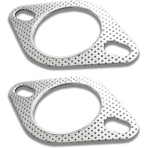 2 Pcs Car Exhaust Gasket,Reinforced High Temperature Gasket Exhaust Flange Gasket Car Accessories,.Exhaust Gasket,Catalytic Converter Gasket,Exhaust Flange Gasket (3.0In)