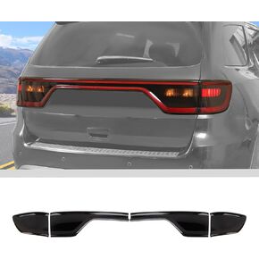 JWWY Taillight Taillamp Rear Light Lamp Cover Shell Trim Fit for 2014-2024+ Dodge Durango Exterior Accessorie Blackened ABS 2PCS