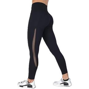 Women's Leggings with Pockets and Side Mesh Panels