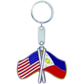 Keychain USA-PHILIPPINES FLAGS