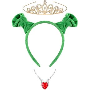 عصابة رأس من القطيفة للغول والأميرة من كافوك مع تاج وقلادة على شكل قلب لإكسسوارات أزياء الهالوين مونستر أوجري التنكرية in Kuwait