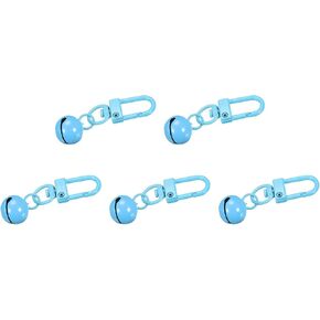 uxcell 5Pcs Pet Bells, 13mm/0.51" Dia Jingle Bell Keychain Charms, Purple Carbon Steel Bells with Clasps for DIY Crafts Christmas Festival Decoration