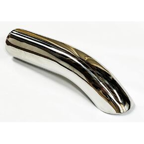 Exhaust Tip 1.50" Inlet 1.75" X 9.00" Long Turn Down WTD150-150-SS 304 Polished Stainless Steel Wesdon Exhaust Tip