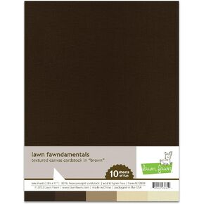 Lawn Fawn LF2850 Textured Canvas Cardstock - Brown Paper
