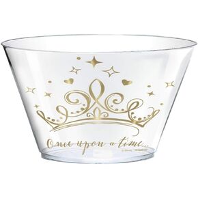 Disney Princess Clear Hot-Stamped Plastic Tumblers - 9 oz. (8 Pack) - Enchanting & Reusable Party Cups for Kids