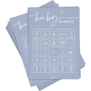 Baby Predictions & Advice Cards (50 Pack), Gender Reveal Games for Party, Baby Shower Games, Wishes for Baby, Advice for New Parents to Be – Double-Sided Cards – Minimalist