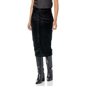 HUGO Women's Shiny Velour Bodylined Midi Skirt