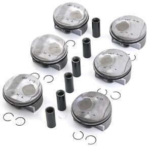 Piston Ring Kit Fit 6Pcs for Porsche Macan 2015-2020 3.0L for Panamera 2014-2016 3.0L Replace OE 94610306007 94610306107