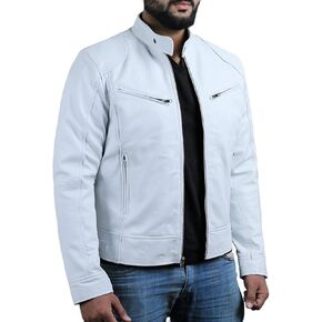 Laverapelle Men's Sword Black Genuine Lambskin Leather Biker Jacket - 1501533