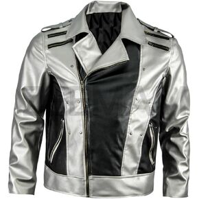 X-men 4 Quicksilver Peter Maximoff Silver and Black Faux Leather Jacket