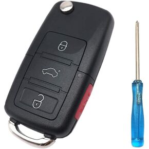 4 Buttons Keyless Entry Remote Key Fob Cover Case fit for VW Volkswagen Jetta Beetle Passat Golf Rabbit GTI CC EOS Key Fob Shell No Chip