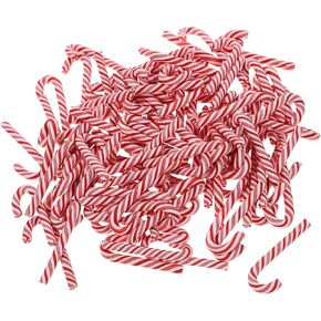 Luxshiny Christmas Mini Candy Canes 100pcs Resin Fake Candy Decor Peppermint Ornaments Mini Faux Candy for Tree Hanging DIY Xmas Decor Party Home Decoration DIY Craft