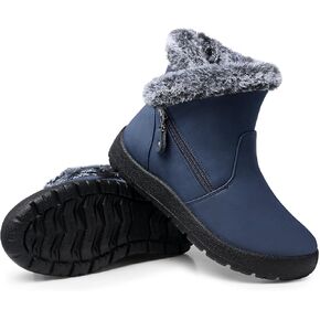 SHIBEVER Winter Boots for Women Waterproof: Womens Snow Boots Warm - Ankle Fur Lined Booties - Insulated Winter Shoes